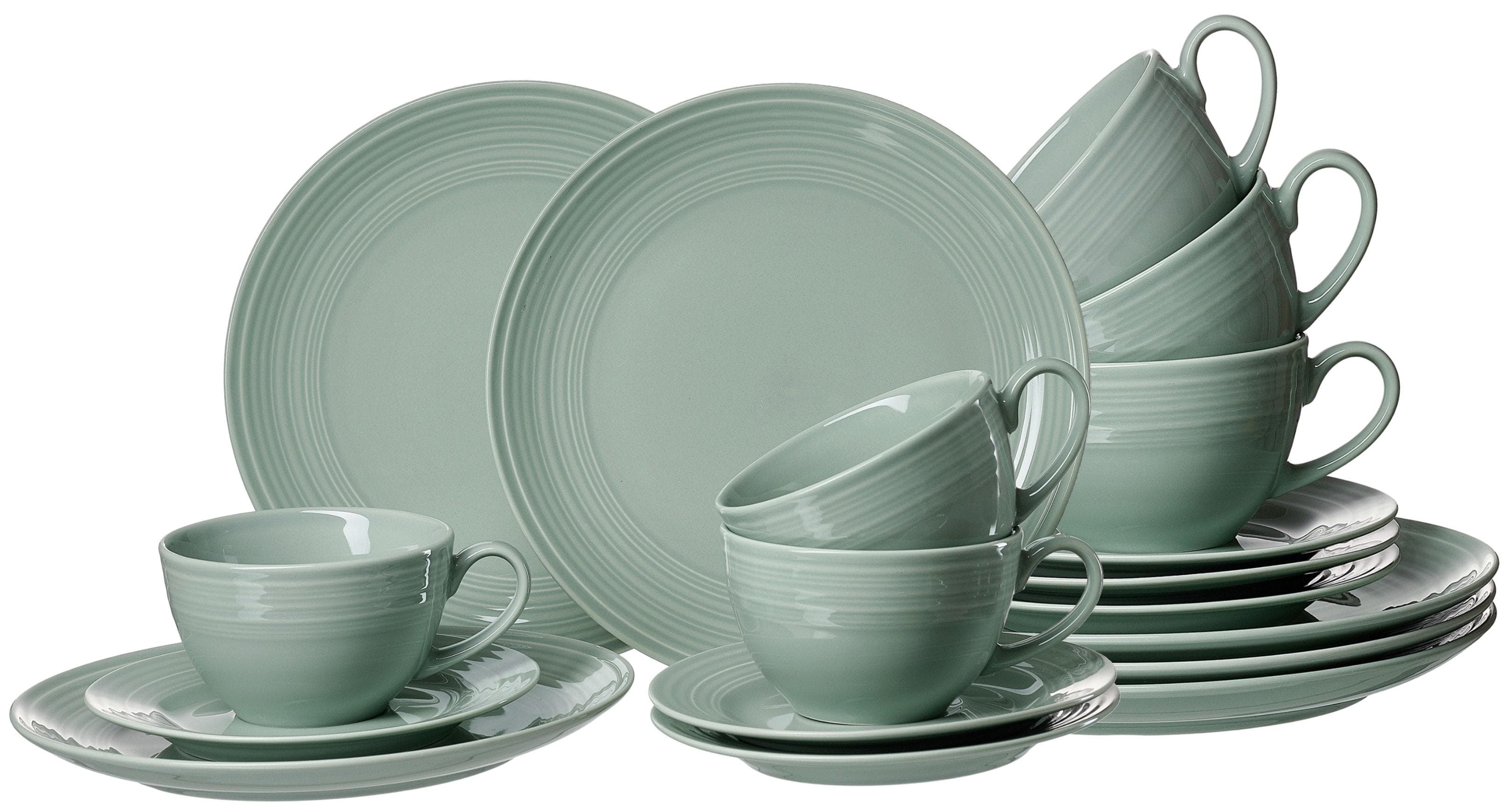Ritzenhoff & Breker Kaffeeservice Levi 18-tlg. Grün Porzellan