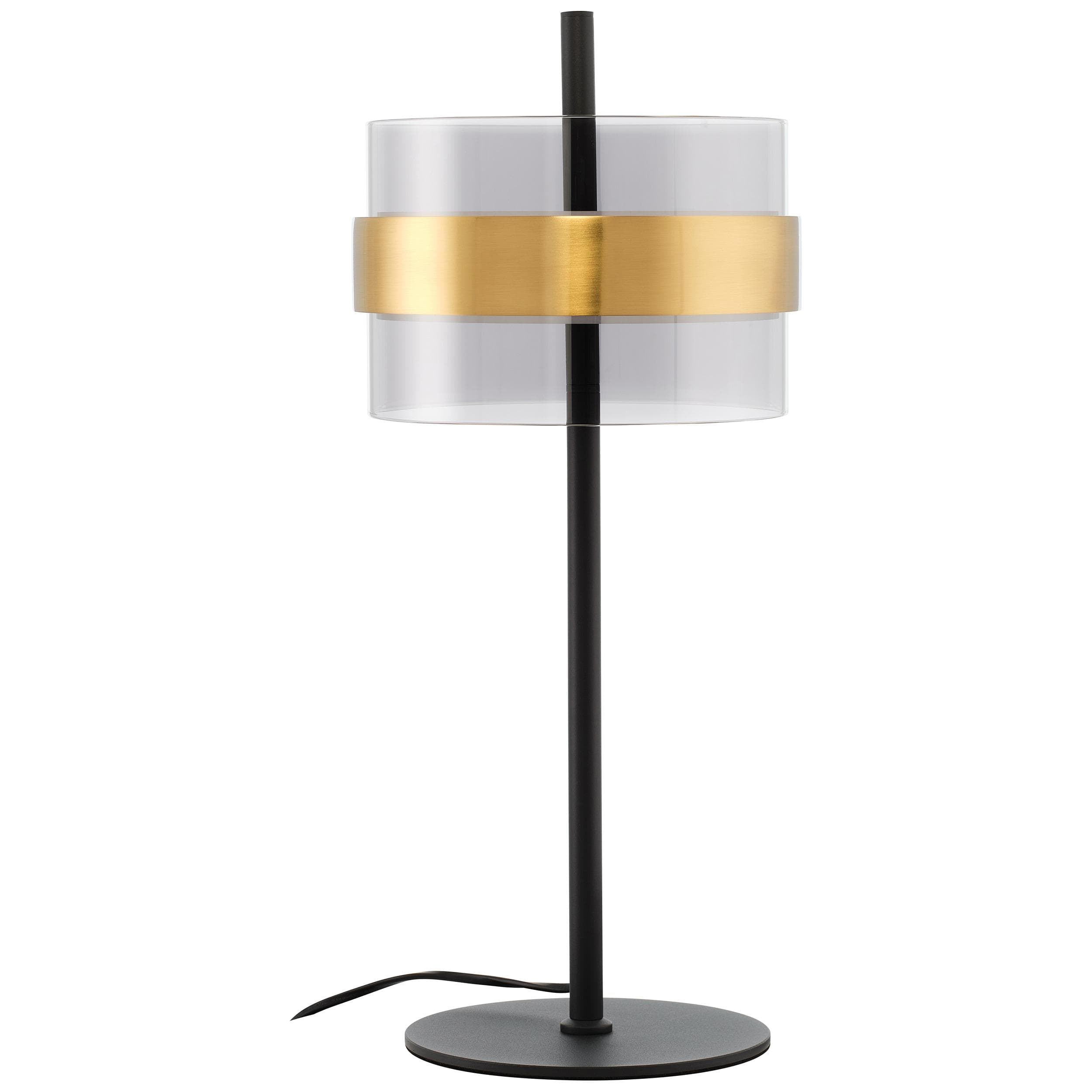 Brilliant LED-Tischlampe Inside Messingfarben/Rauchgrau 49 cm