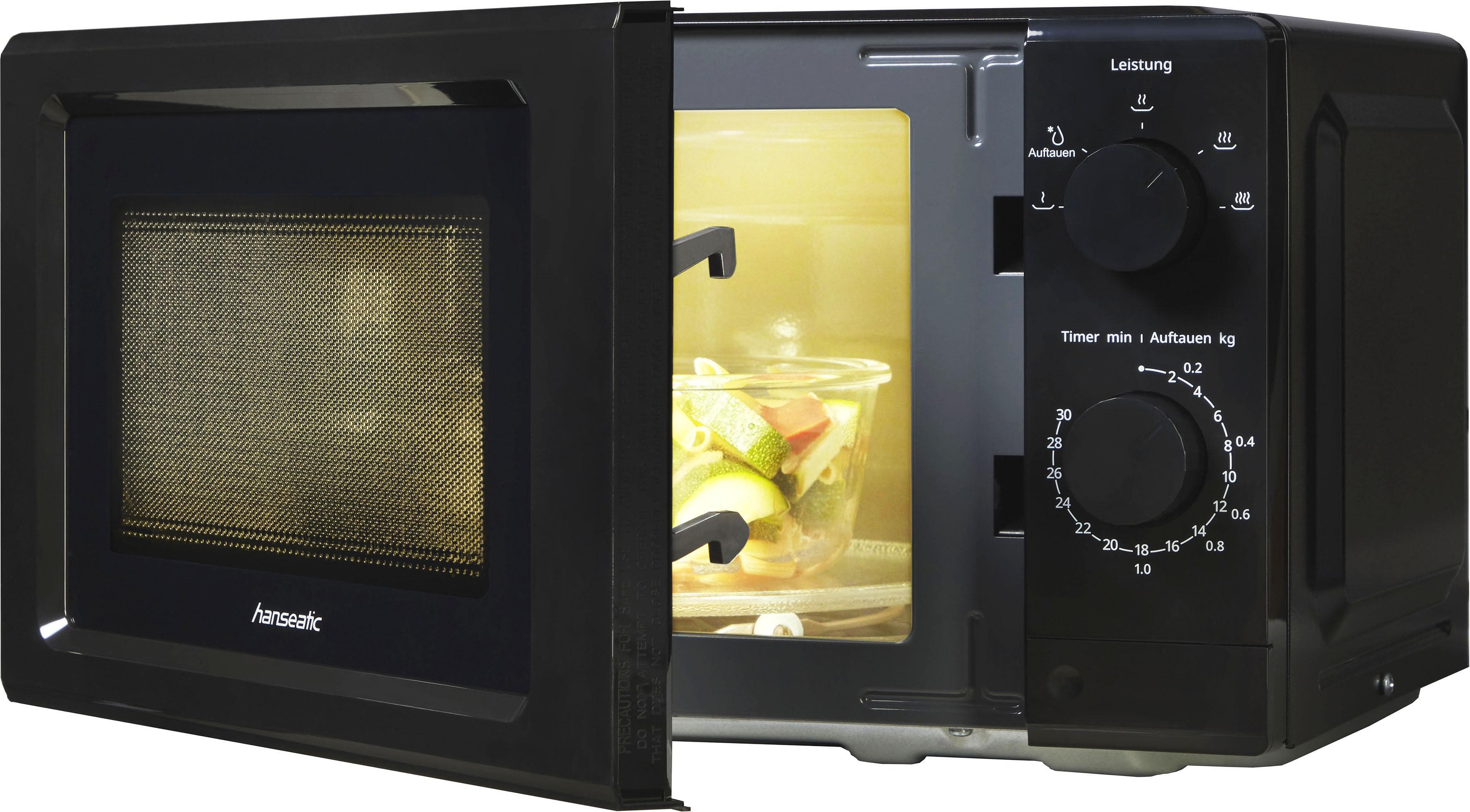 HANSEATIC Mikrowelle HM19 Schwarz 700 W 5 Leistungsstufen