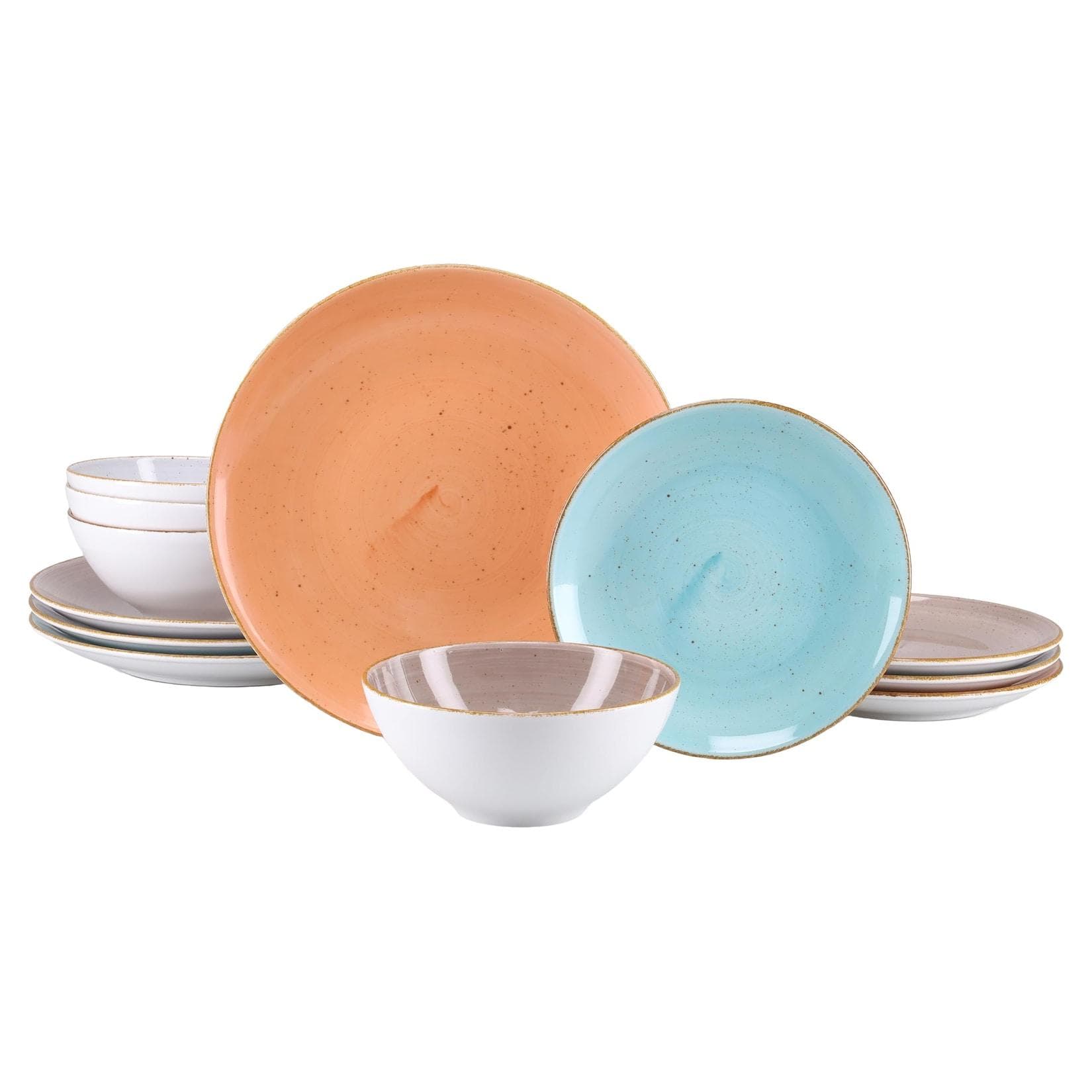 CreaTable Teller-Set 12-tlg. Bunt Vintage