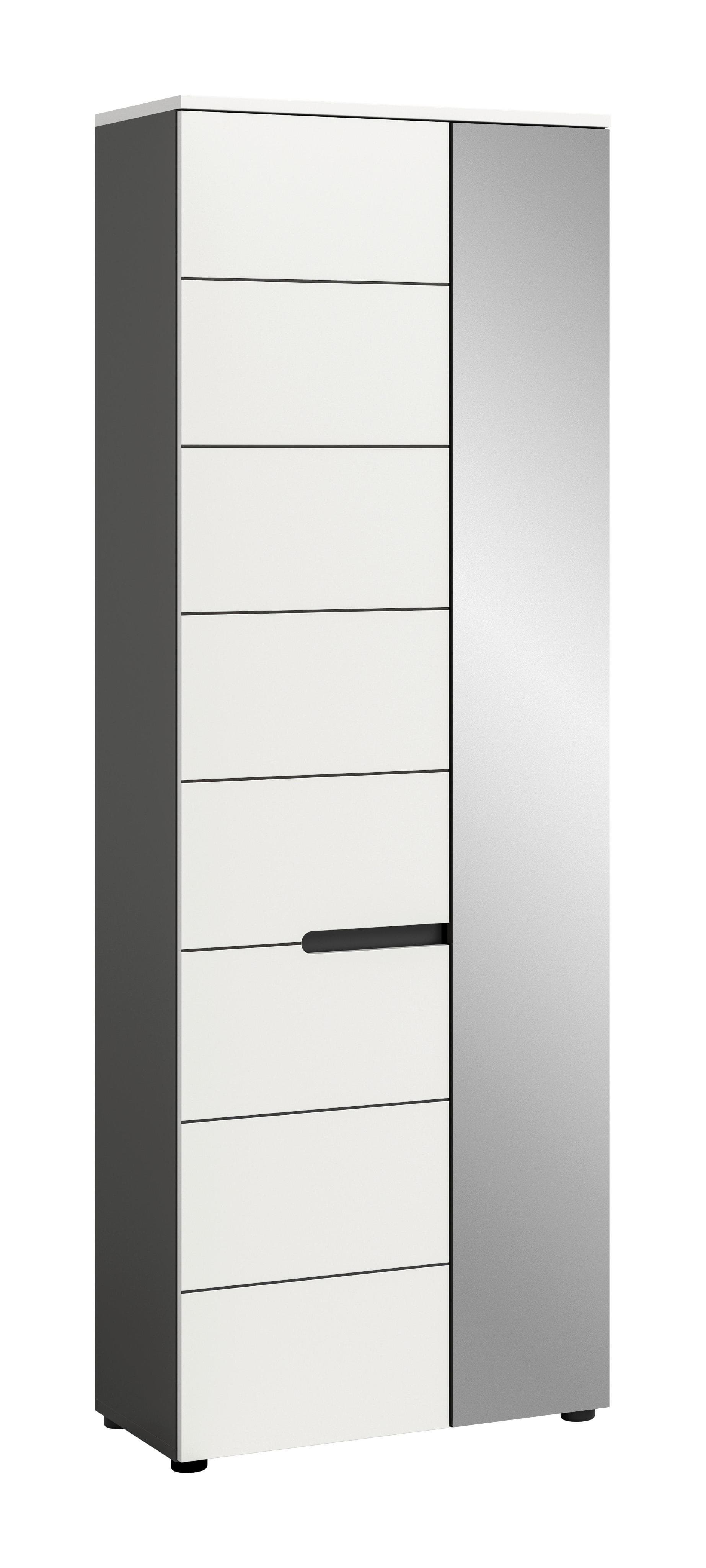 xonox.home Garderobe Basalt grau Nachbildung Melamin beschichtet modern