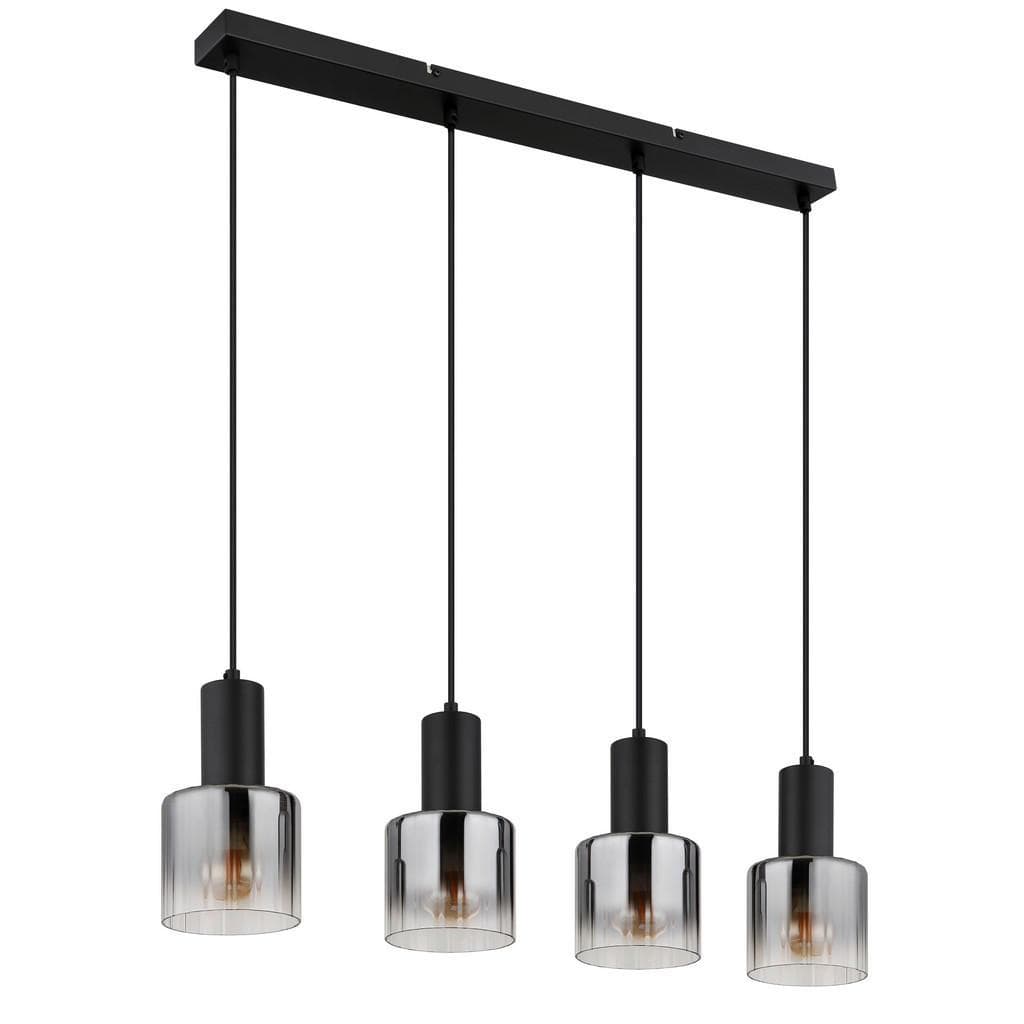 NOWA Pendelleuchte JACK Schwarz Metall Glas