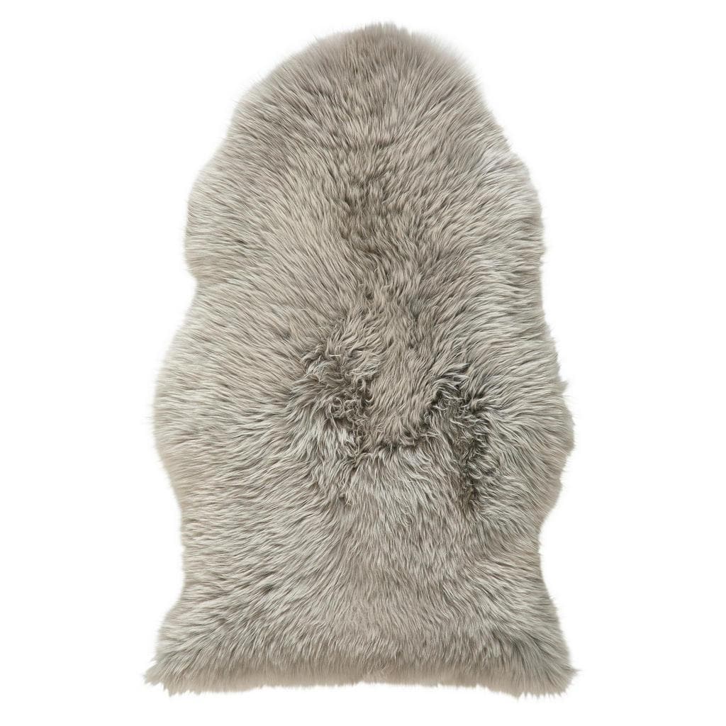 Linea Natura Schaffell Teppich Silber Tierform
