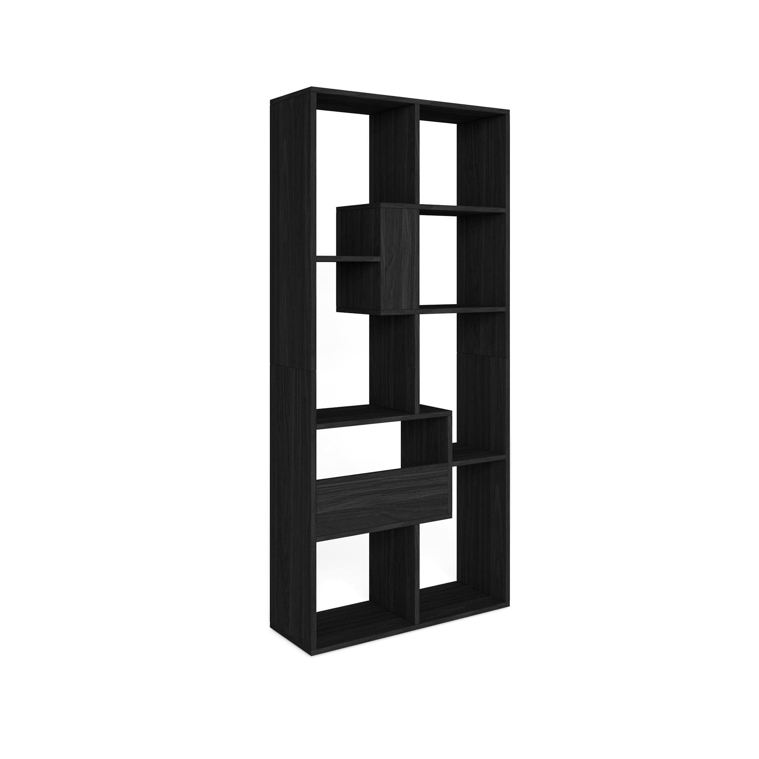 REGAL Bibliothek Schwarz 67x31x162cm