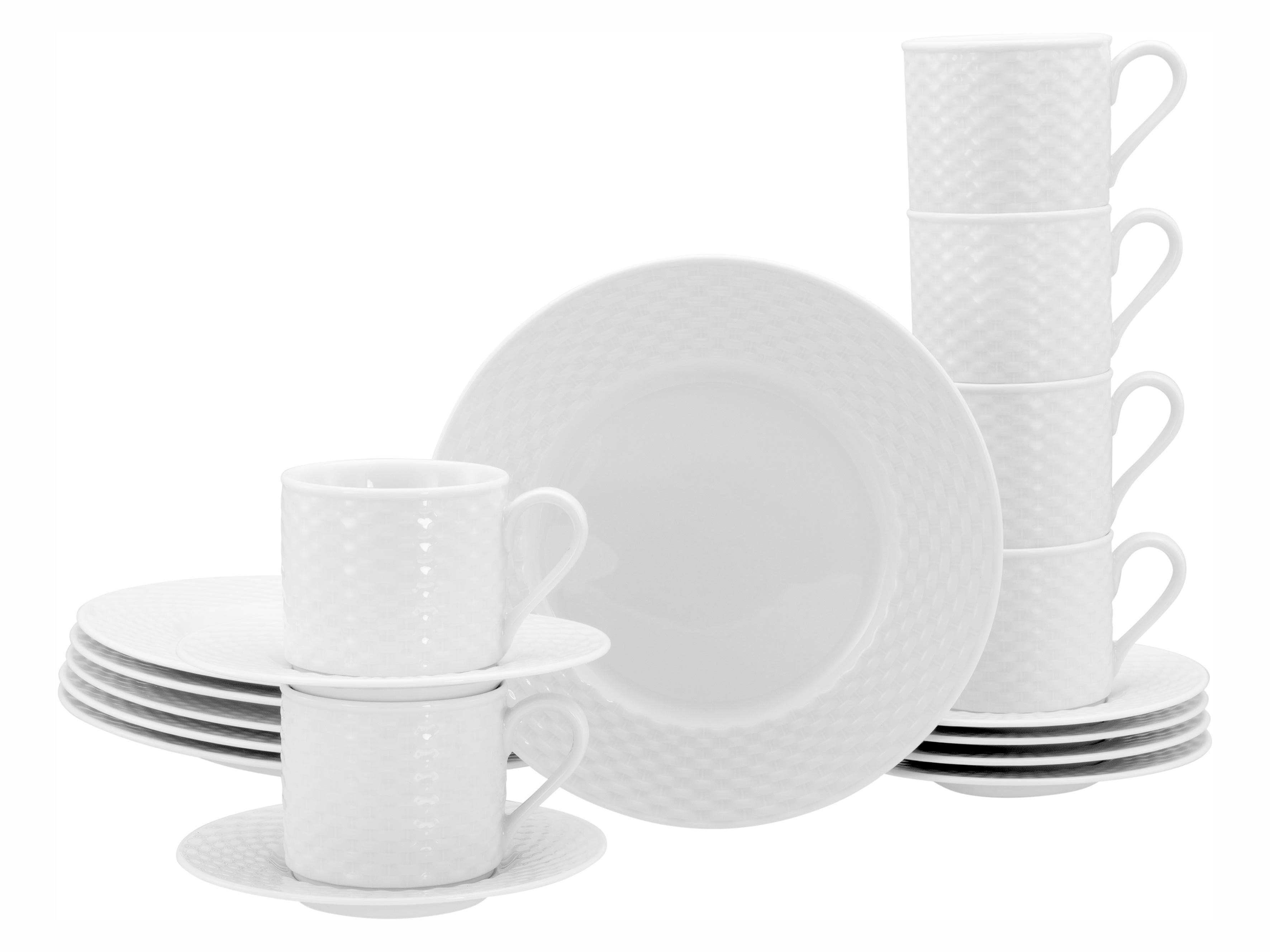 Creatable Kaffeeservice Polo 18-tlg. Weiß Porzellan
