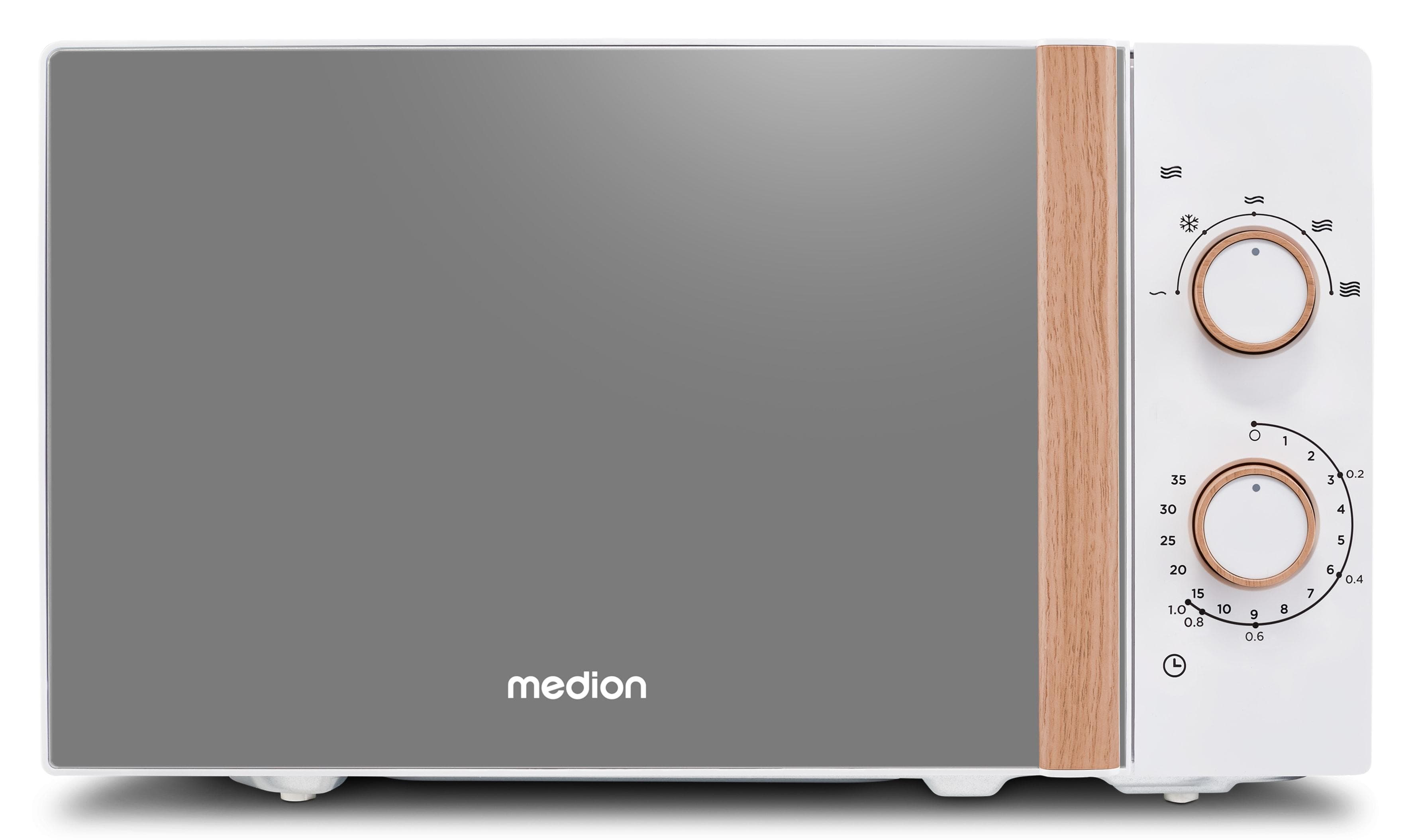 MEDION Mikrowelle MD 10596 20L Weiß mit Auftaufunktion