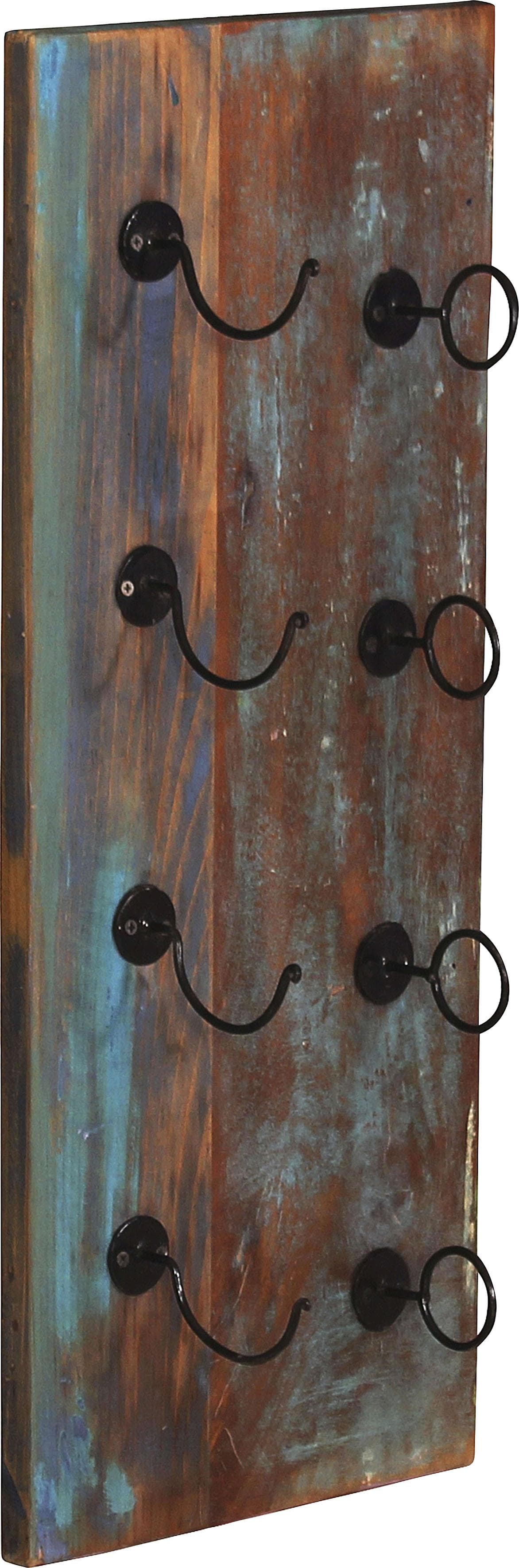 SIT Flaschenregal Riverboat Bunt Massivholz Metall Wandmontage