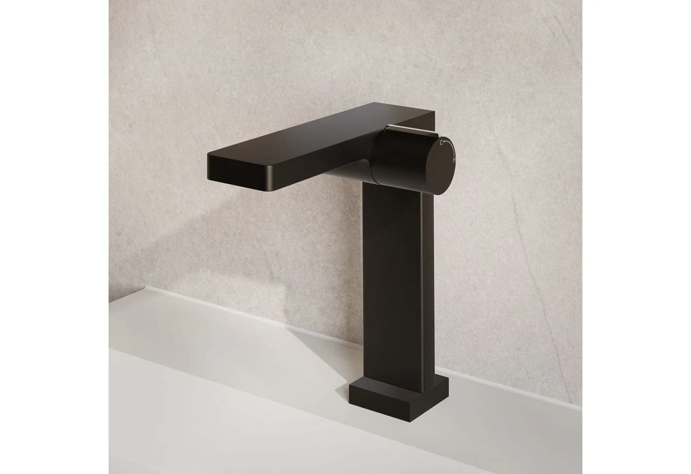 Bernstein Waschtischarmatur NT3220B Hoher Auslauf Schwarz