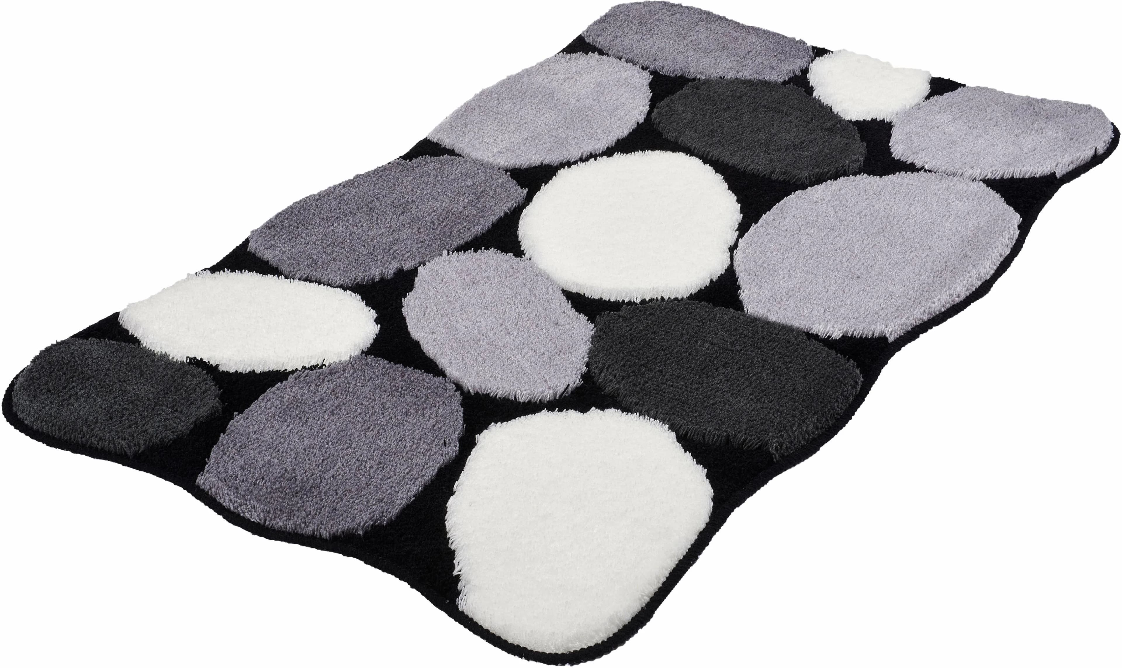Badematte Kleine Wolke Stone Gr. 3 Schwarz Stein-Optik