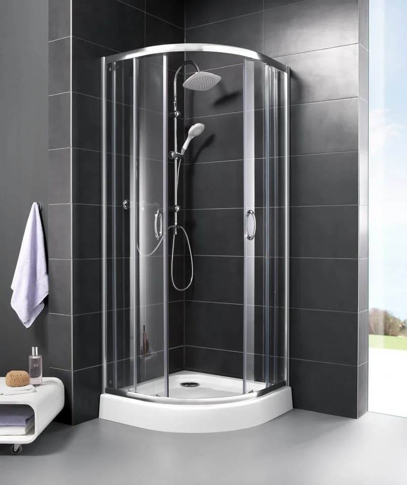 SCHÜTTE Teneriffa Brausegarnitur Chrom Grau Regendusche Handbrause