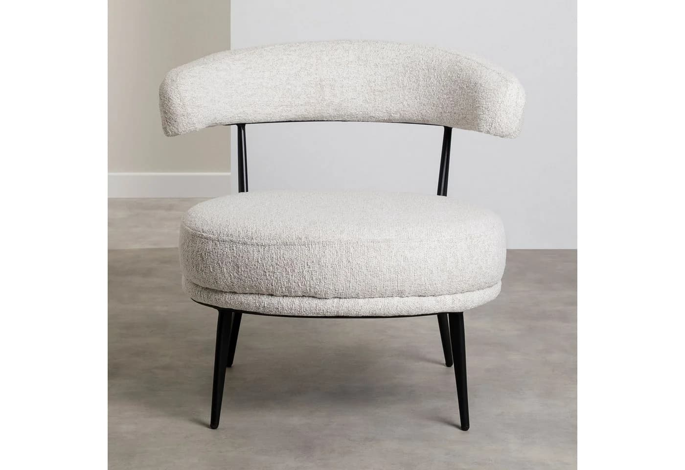 IDIMEX Loungesessel MANAO Beige Metallgestell Stoffbezug