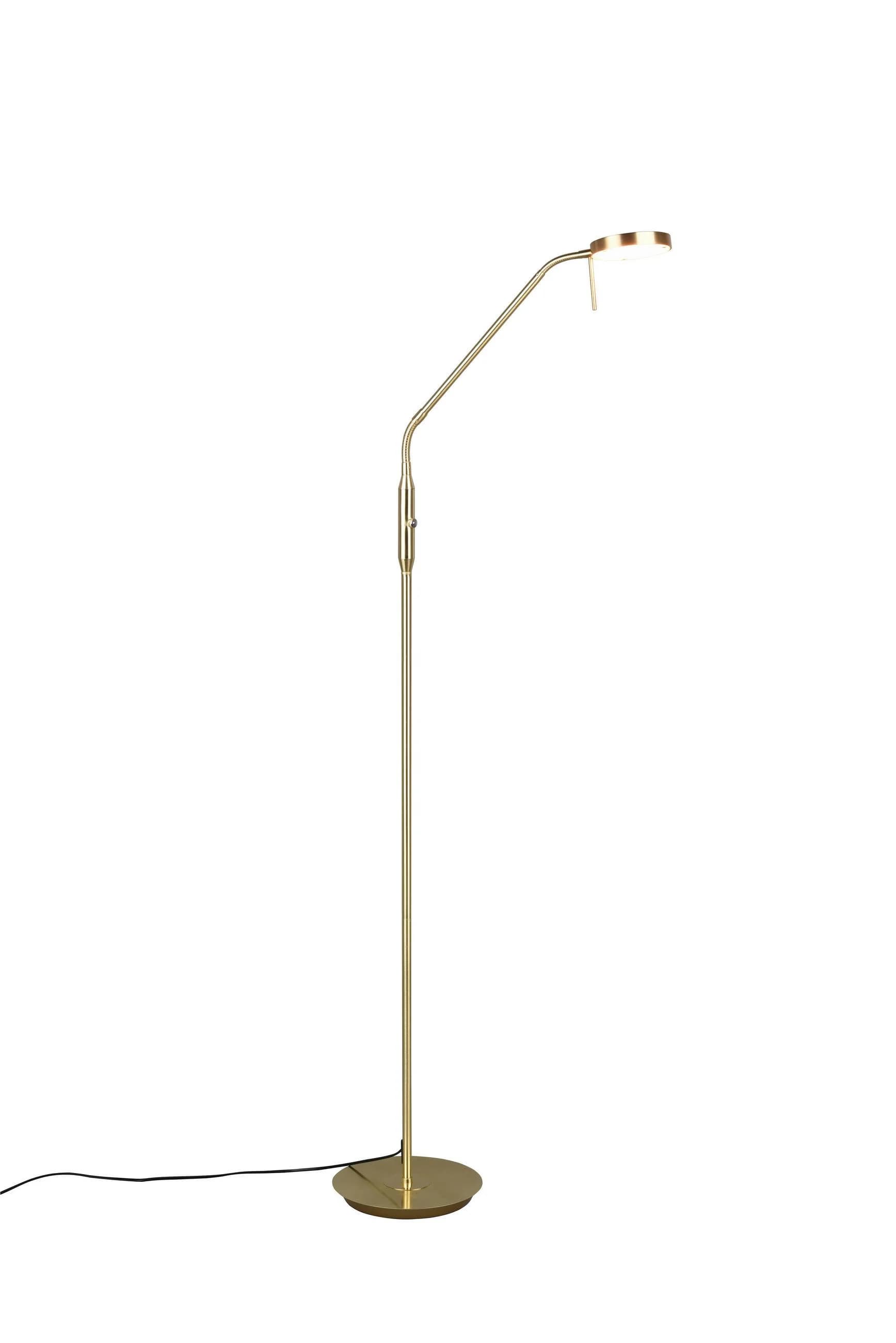 TRIO Leuchten LED Stehlampe MONZA Messing Matt Dimmbar