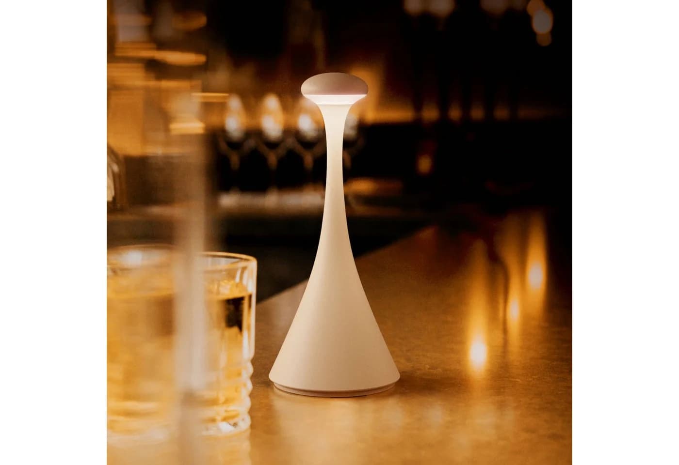 SIGOR Nudrop LED Tischleuchte Akku Dimmbar Dünenbeige IP54