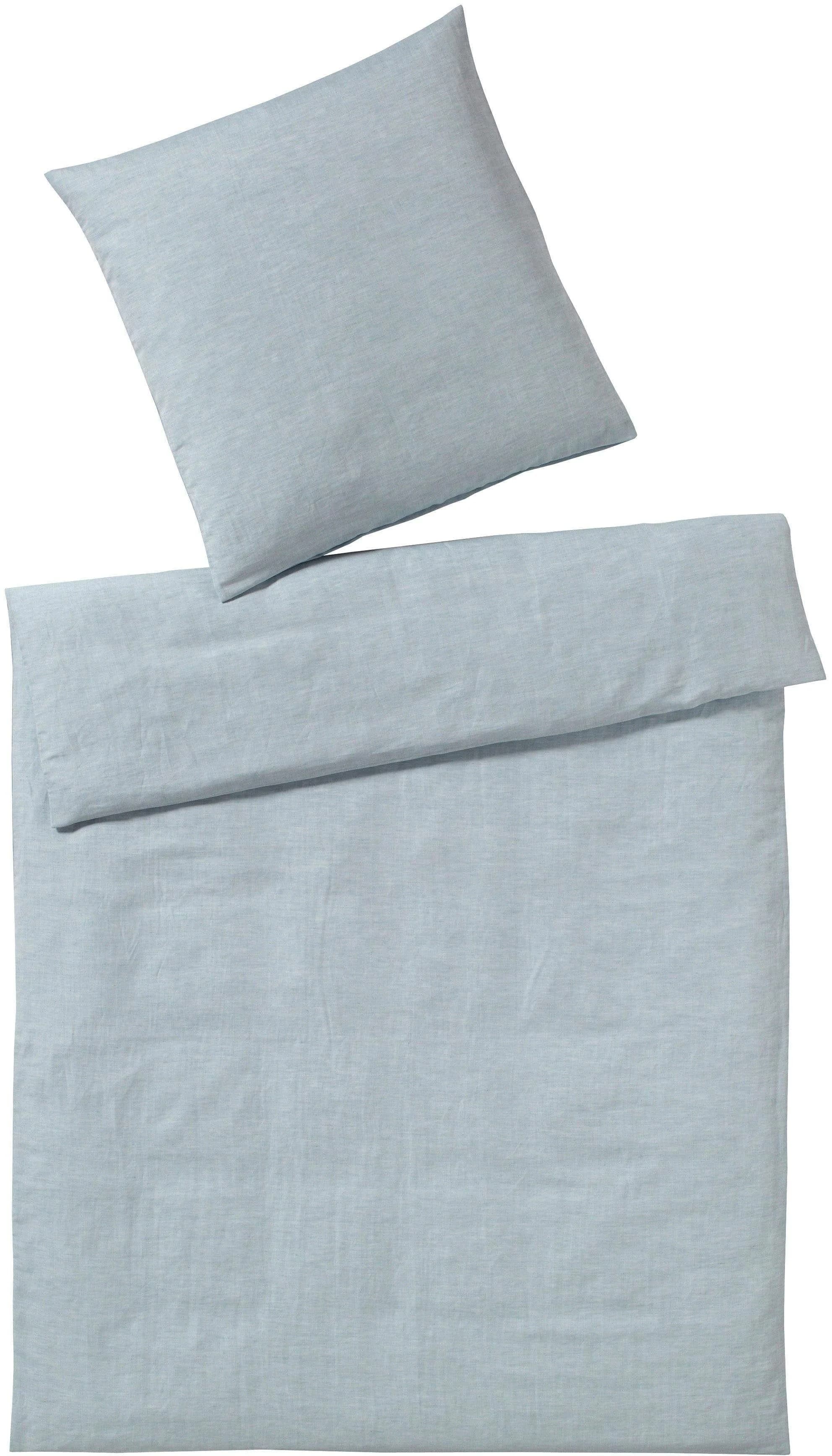 Elegante Bettwäsche Pure Leinen Pastellgrün 135x200cm