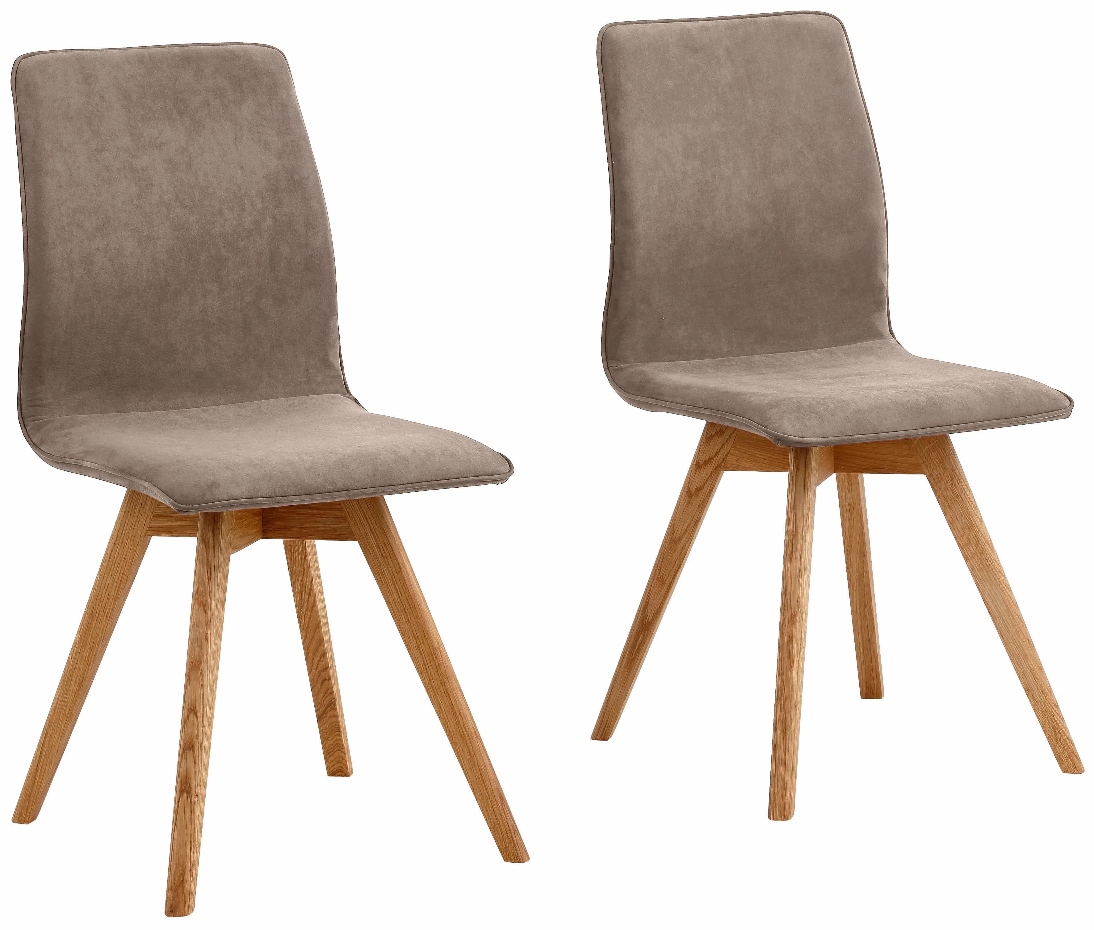 OTTO HOME Esszimmerstuhl Rania Beige Taupe Eiche Massivholz