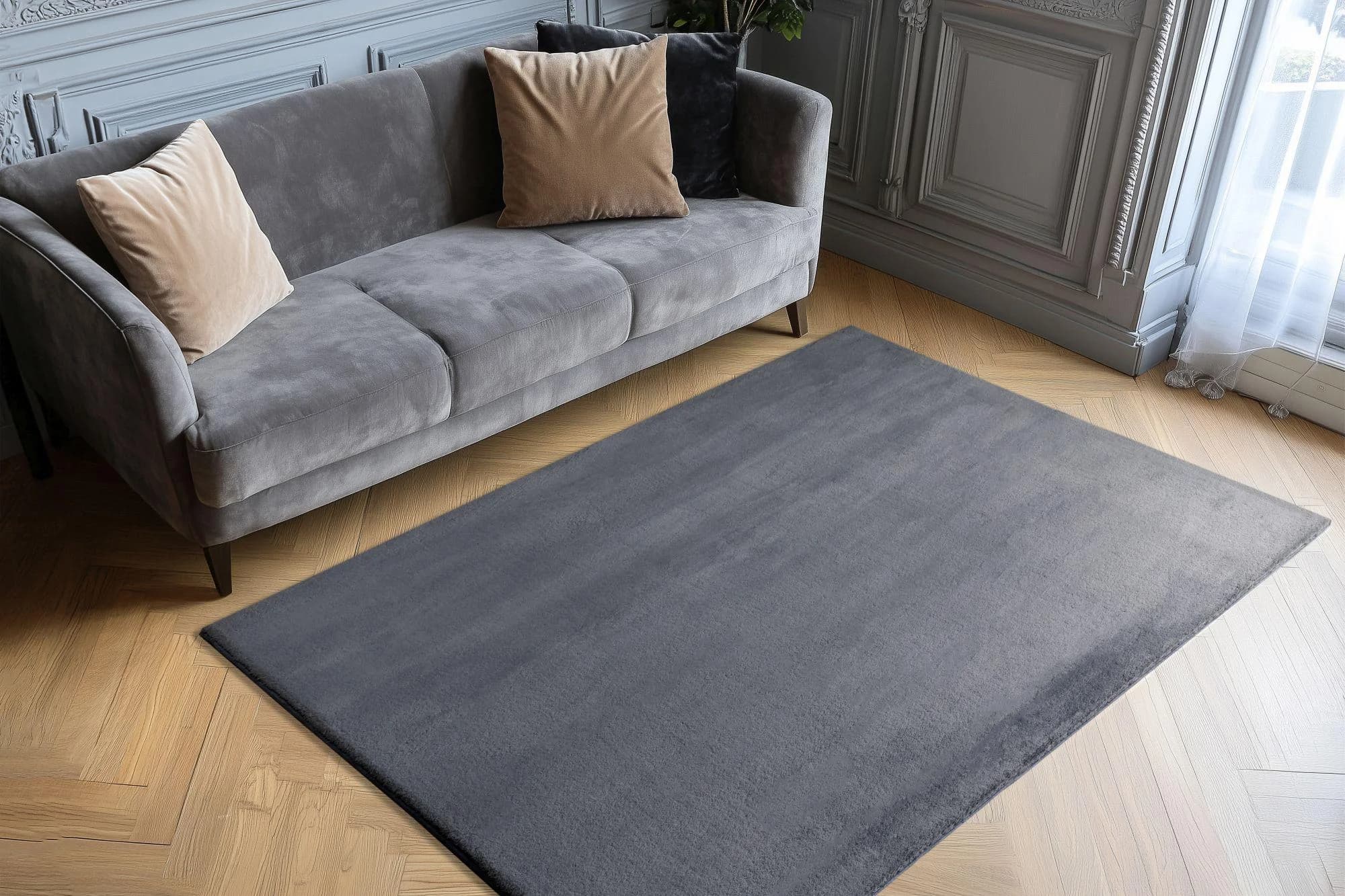 Fellteppich OBSESSION Infinity 200 Grau Polyester