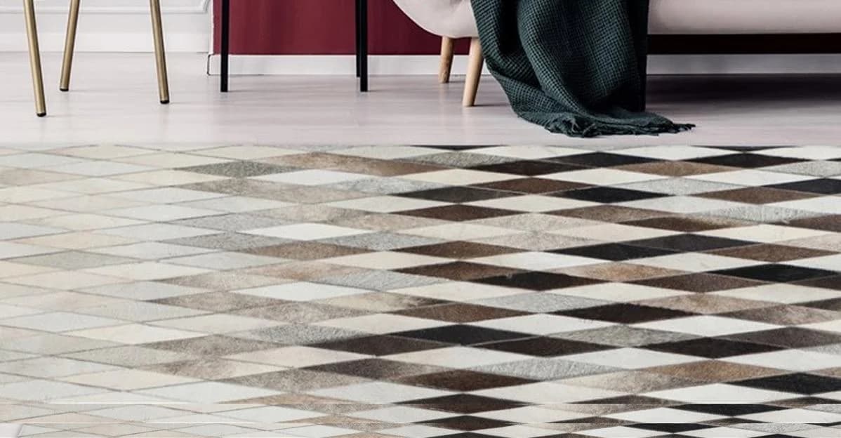 Kayoom Fellteppich Lavish 510 Patchwork Leder