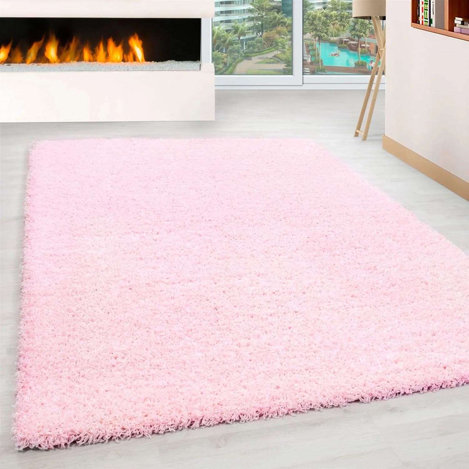 AYYILDIZ Life Shaggy 1500 Hochflor-Teppich Pink Uni