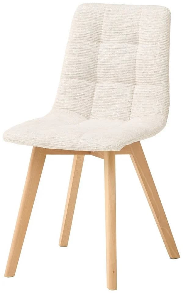 PREISBRECHER 4-Fußstuhl Belana 2er Set Beige Buche