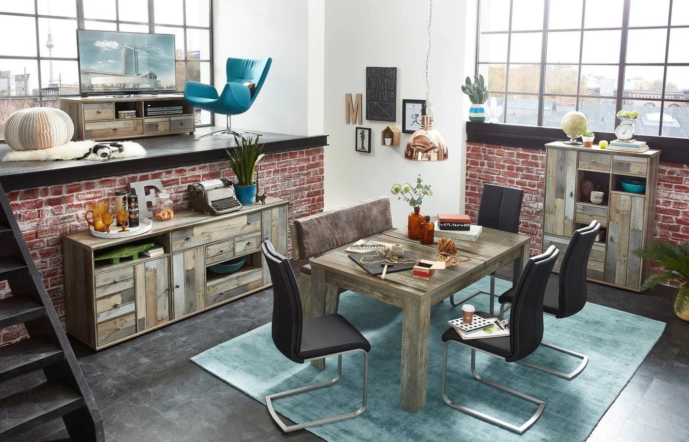 Esstisch INNOSTYLE BONANZA Vintage Driftwood Ausziehbar