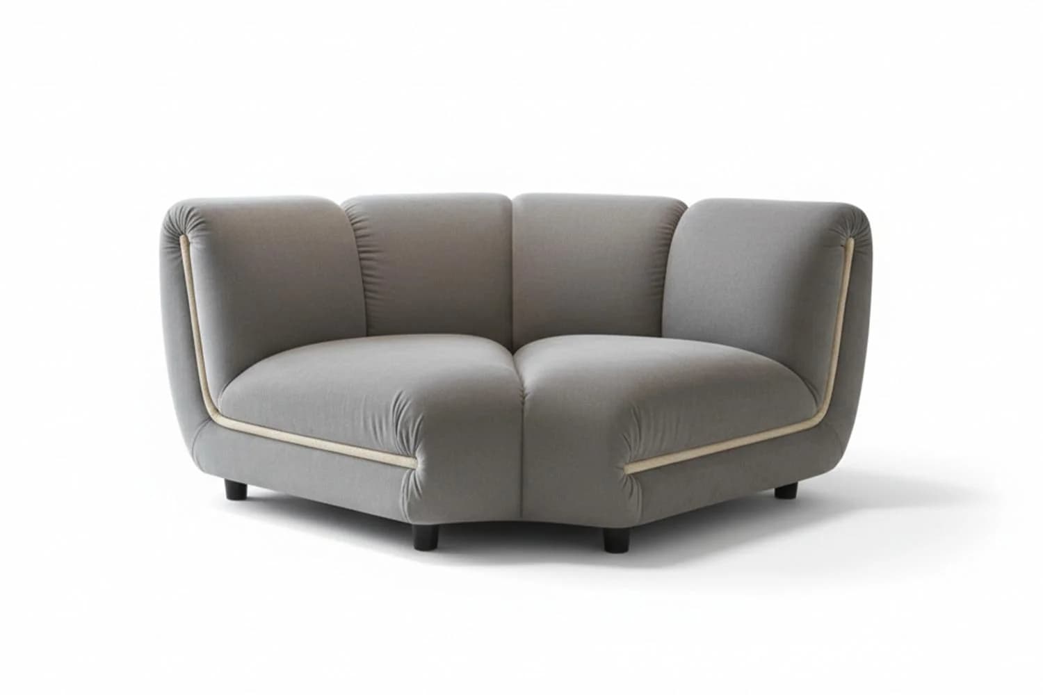 KAWOLA SESSEL LAYLA Taupe Velvet
