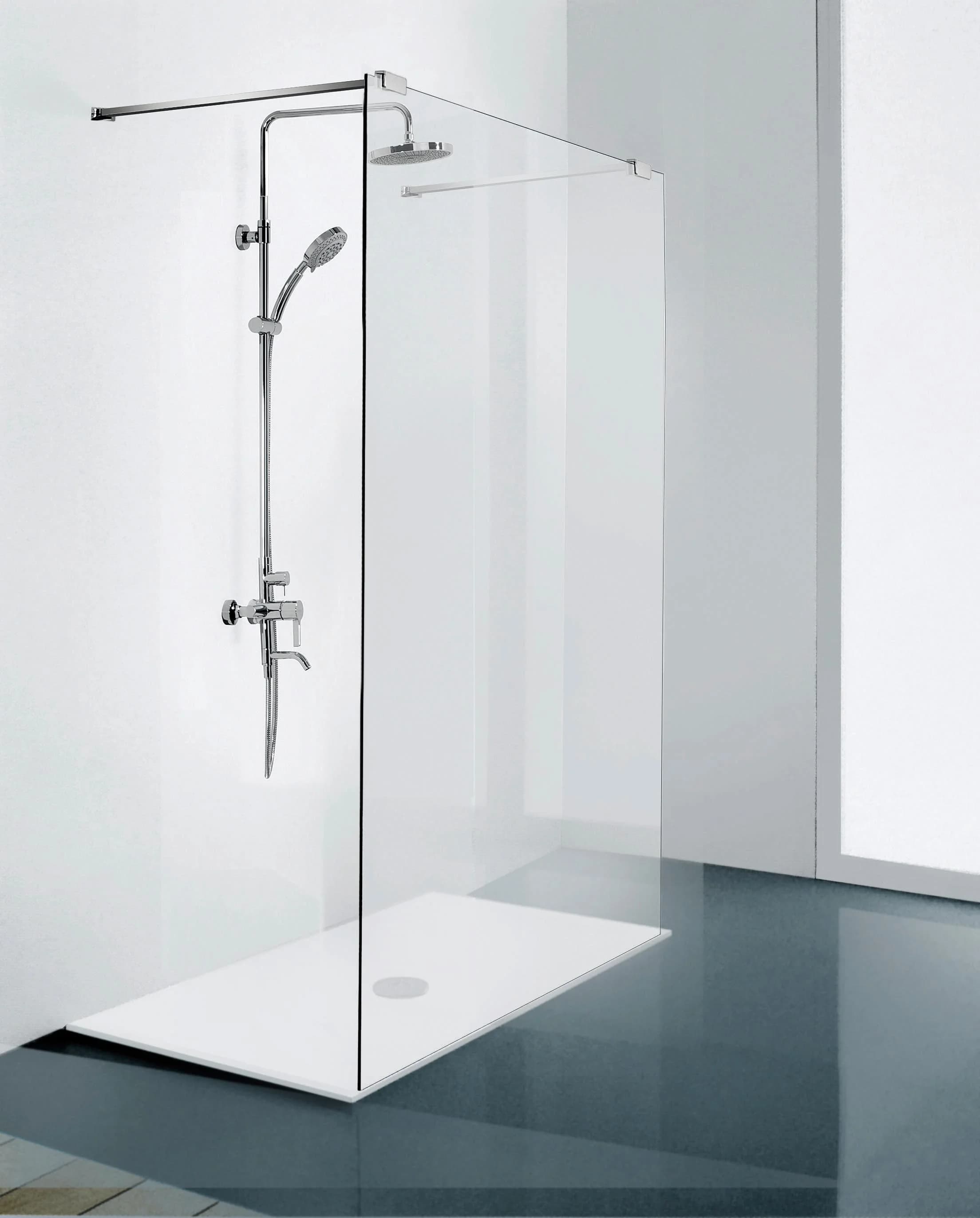 Walk-in-Dusche SANOTECHNIK Freedom I Grau Einscheibensicherheitsglas